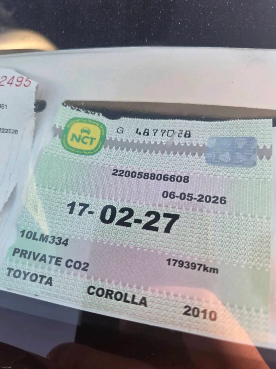 2010 Toyota Corolla 1.4 Petrol NCT 02/27 - Image 3