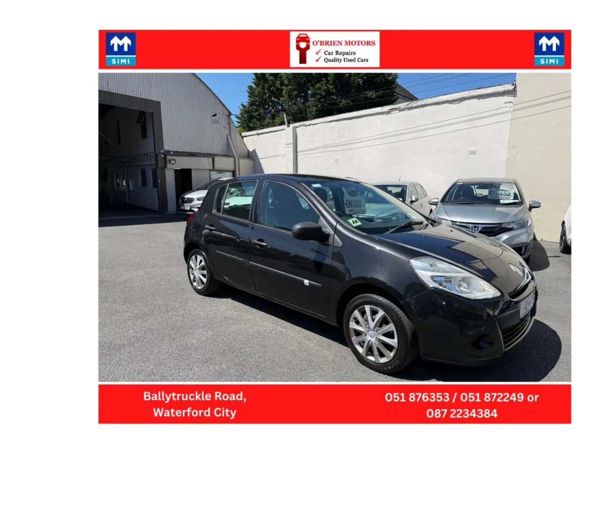 2012 Renault Clio, Black,1.2ltr,5Door,Hatchback - Image 3