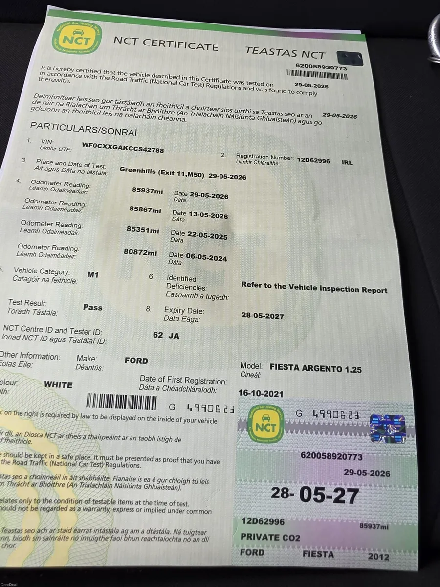 Ford fiesta 1.25 Titanium A/C New NCT 05.2027 - Image 3