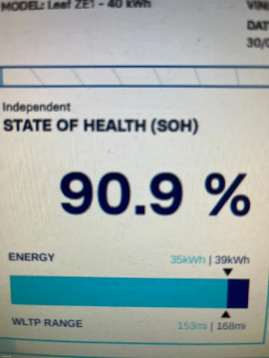 Nissan Leaf 2022 EV SOH 90.9% - Image 4