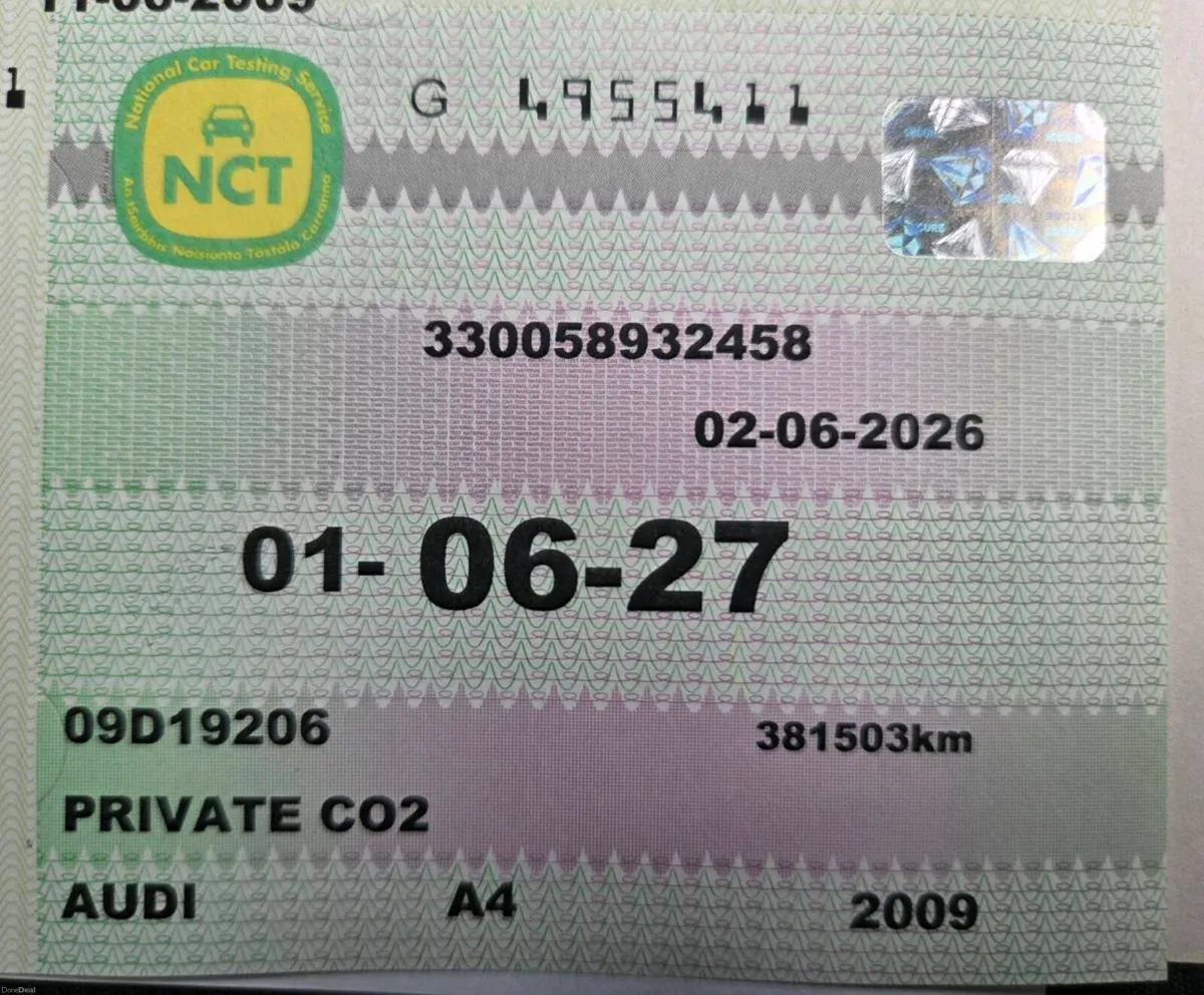 2009 Audi A4 1 Year NCT - Image 1