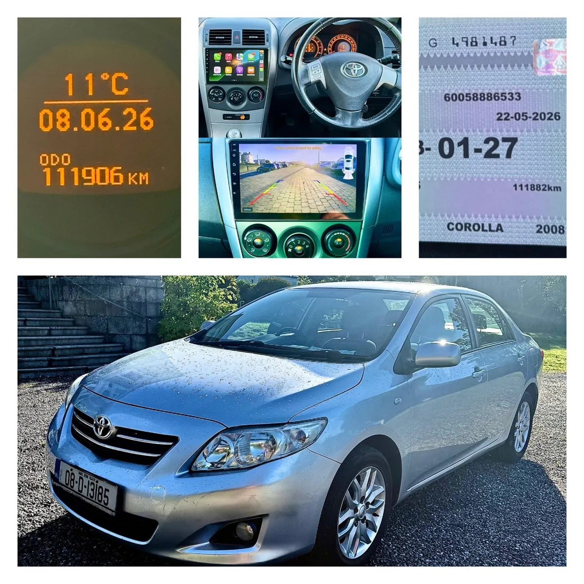 Toyota Corolla 2008 - LOW kms - NCT 2027 - CarPlay - Image 1