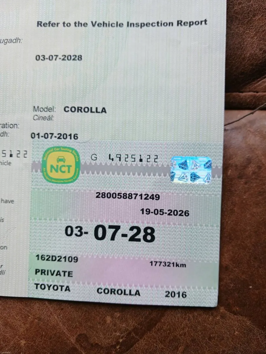 Toyota corolla 1.4 diesel Luna NCT July 2028 - Image 2