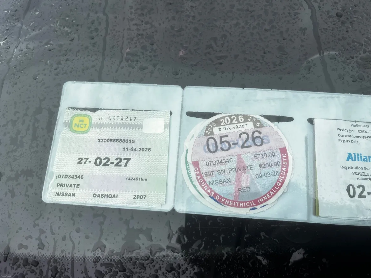 Nissan Qashqai 2007.AUTO.NCT 2/27.143Klms 4x4 - Image 2