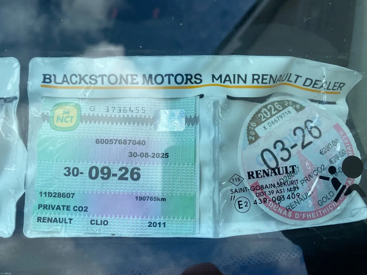 RENAULT CLIO 2011 TESTED 10/26 - Image 6