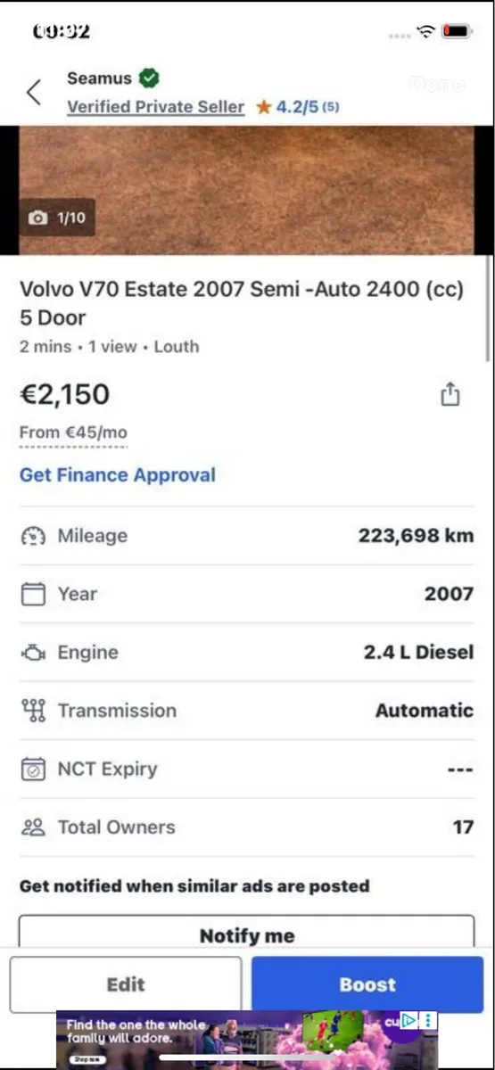 Volvo estate car  Northern registeredMot Feb 2027 - Image 5