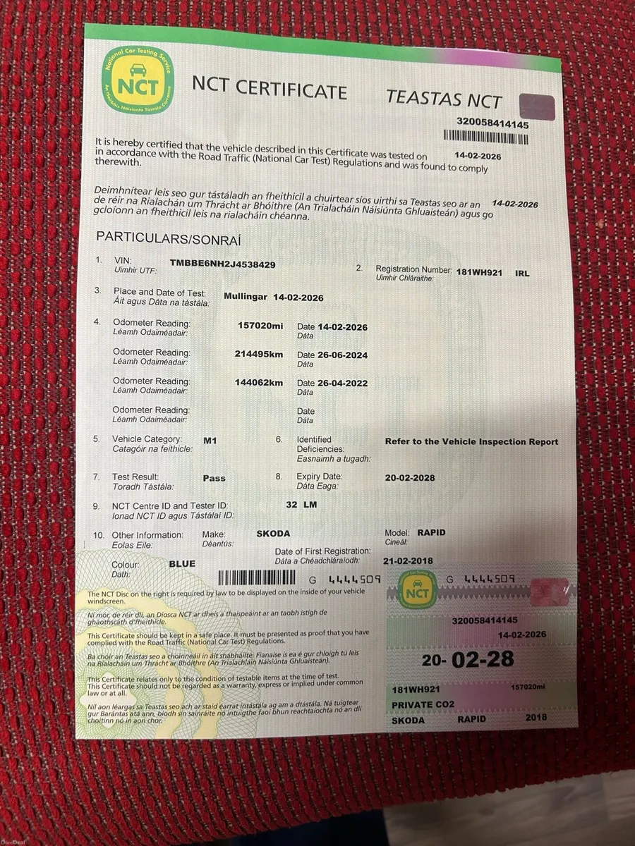 REDUCED PRICE SKODA RAPID 1.6 TDI 116 BHP - Image 2