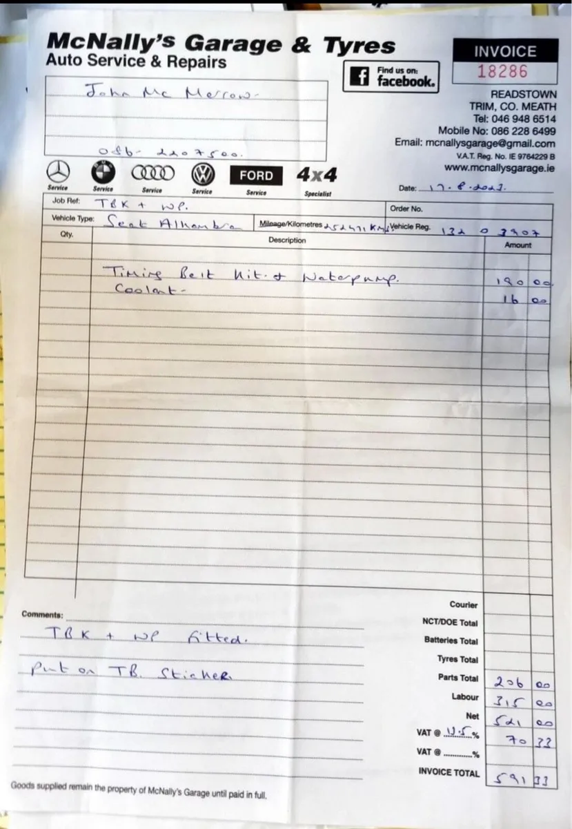 2013 seat alahambra automatic nct 11/26 - Image 4