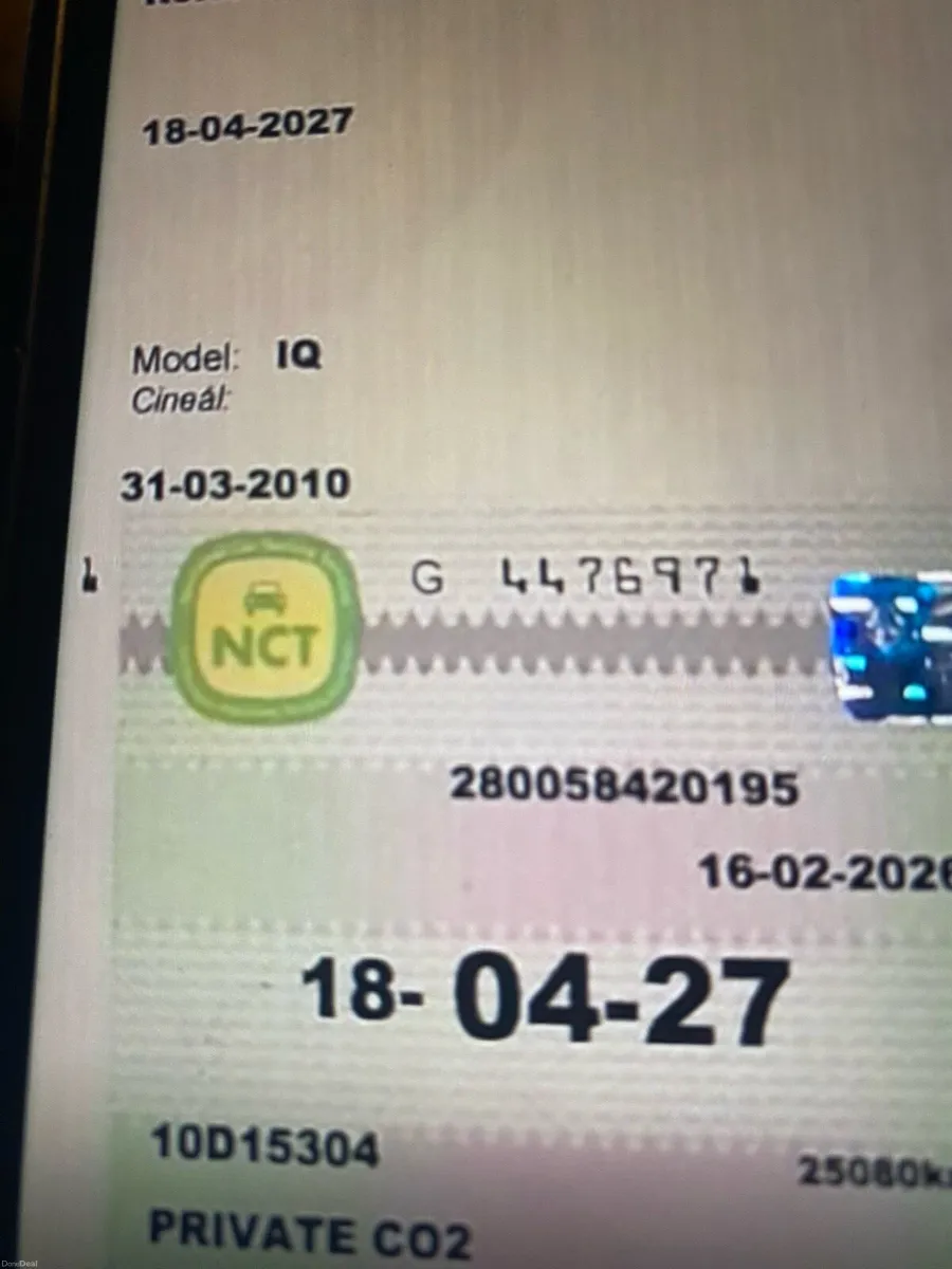 TOYOTA RARE CAR( iQ ) NEW NCT 4/27 25 kms only - Image 4