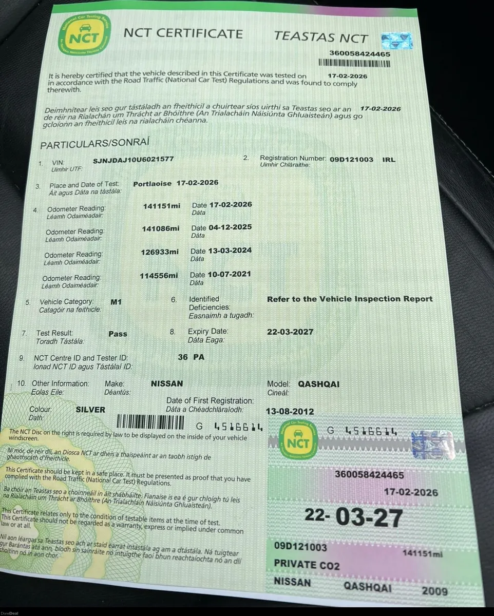 Nissan Qashqai+2 2009 2.0 DCI new nct 4/27 low km - Image 2