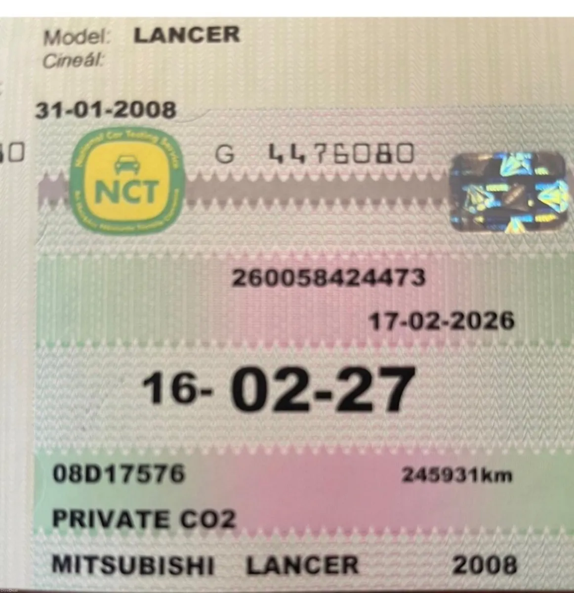 Mitsubishi Lancer 2008 - Image 1