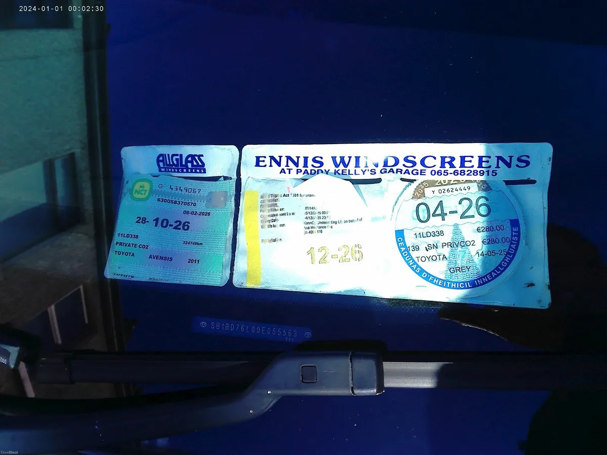 Toyota Avensis dsl tax and nct 10/26 - Image 3