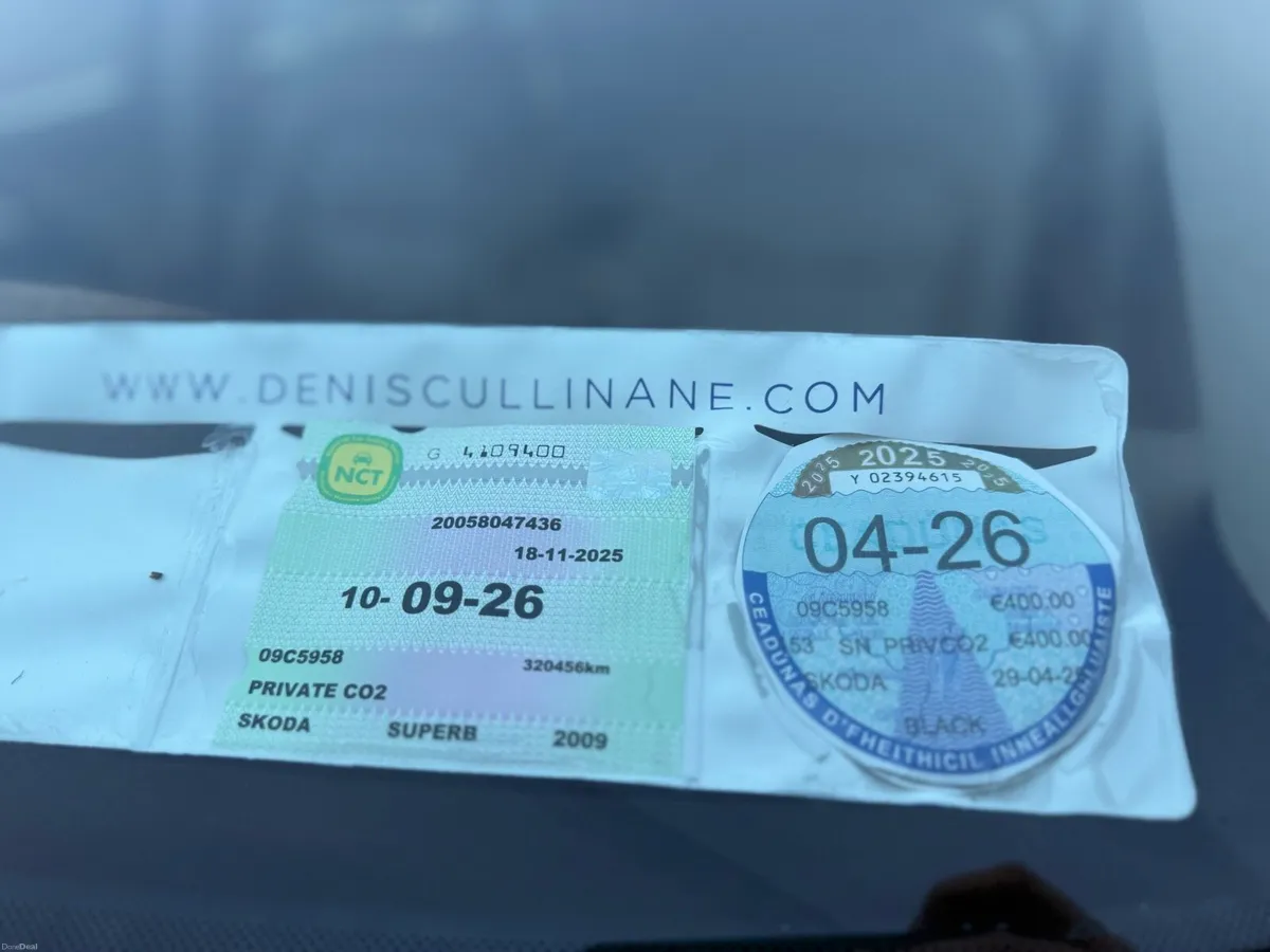 2009 Skoda superb 2.0tdi Nct&taxed - Image 4