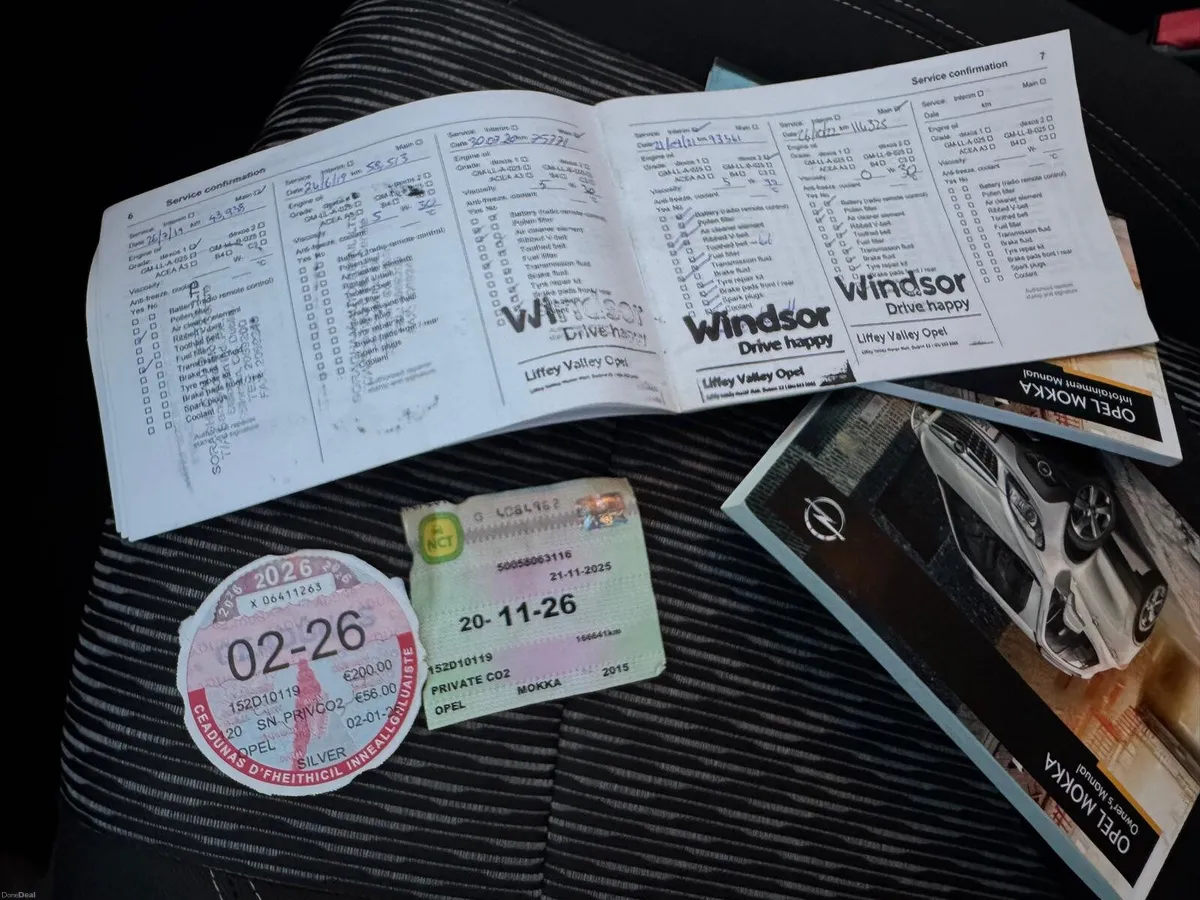 Opel Mokka NCT & Tax /Service History T-belt done - Image 2