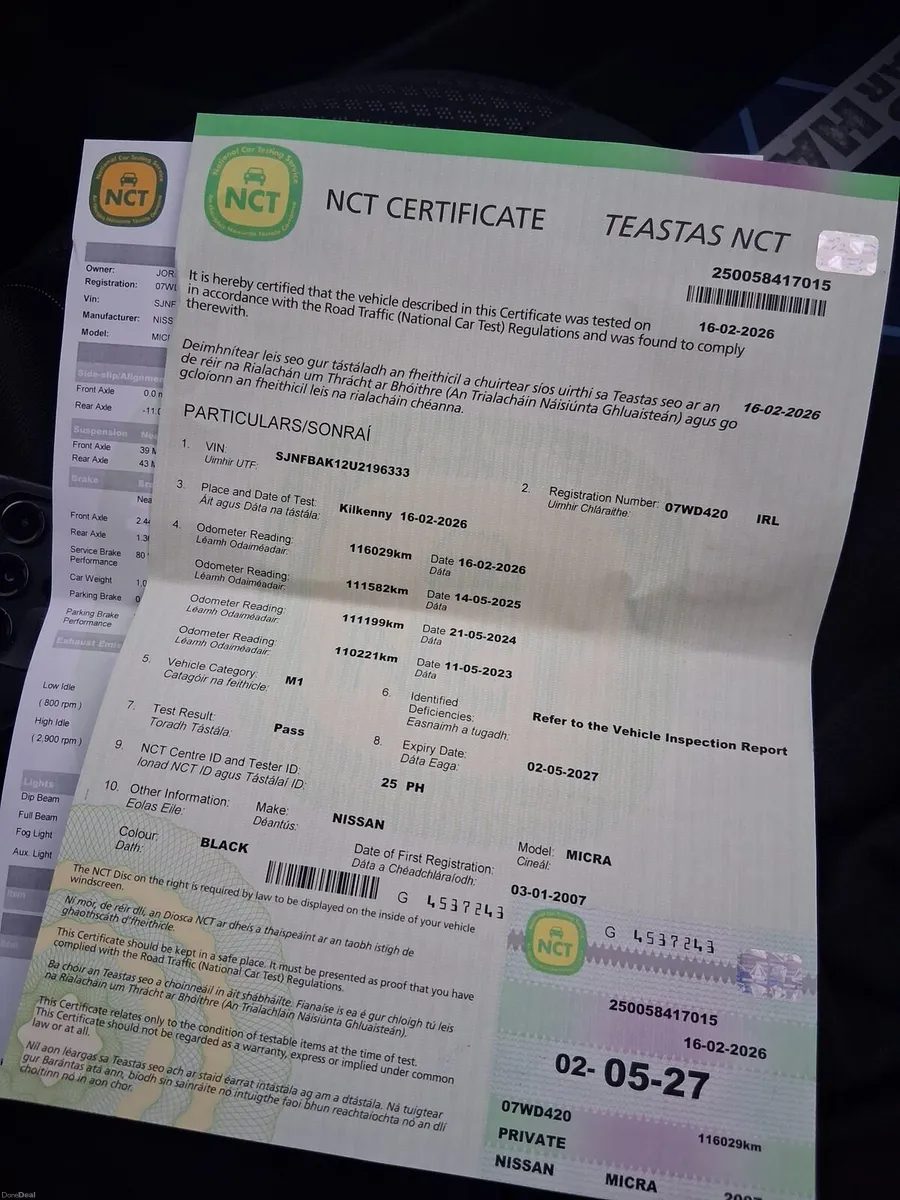 07 Micra 1.2 Sport New NCT 05/27 only 116km - Image 2