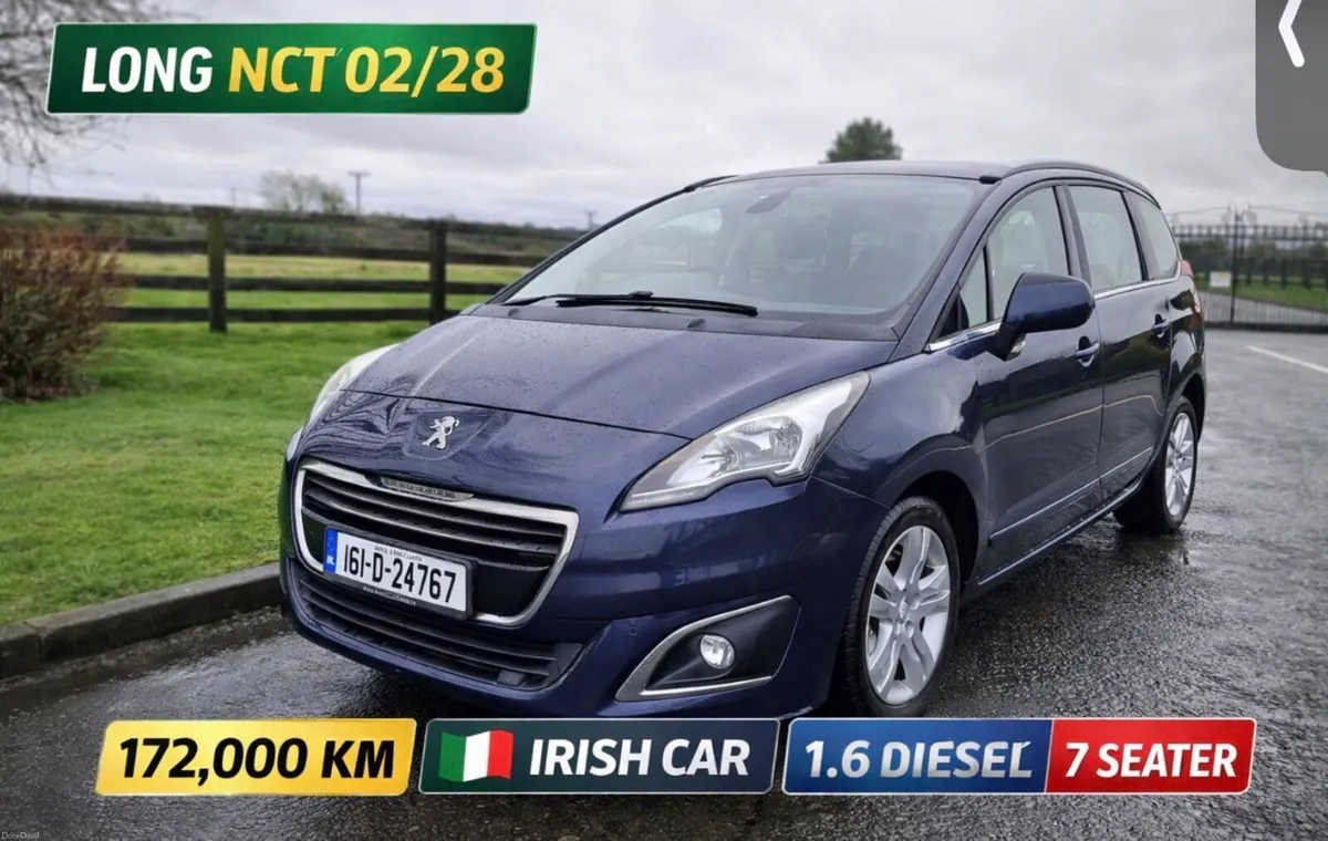 7 Seater Peugeot 5008 1.6 HDI Diesel car - Image 1
