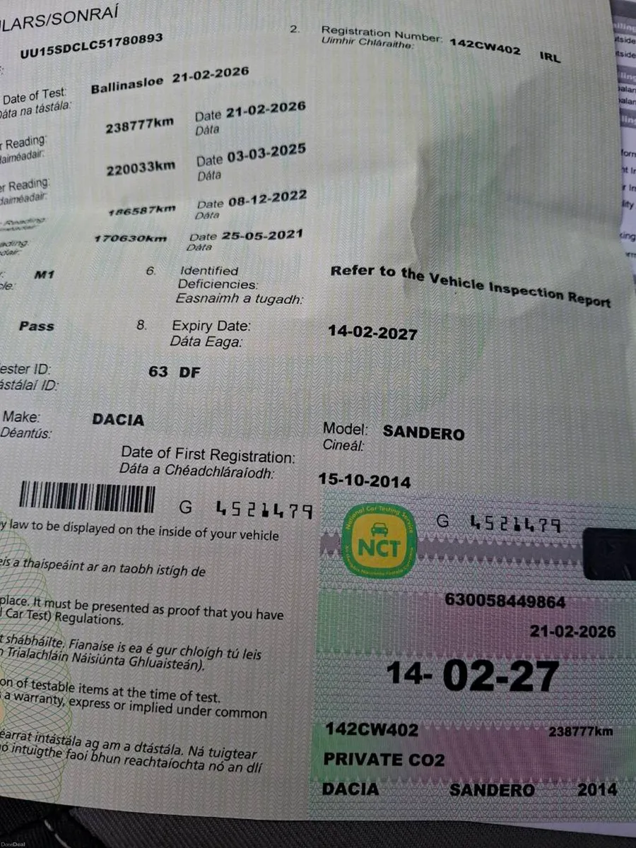 Dacia Sandeo Stepway with new NCT - Image 1