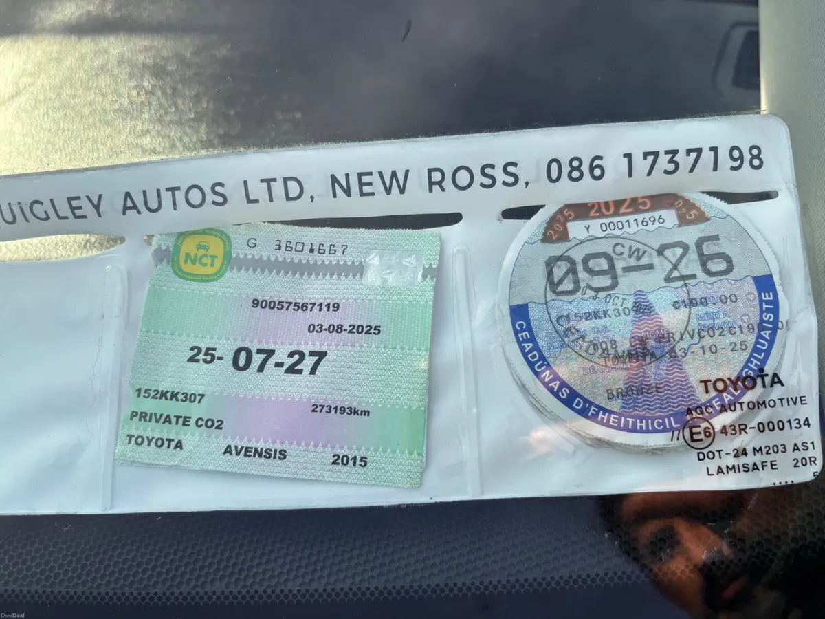 2015 Toyota Avensis*NCT July 27*CRUISE CONTROL - Image 4