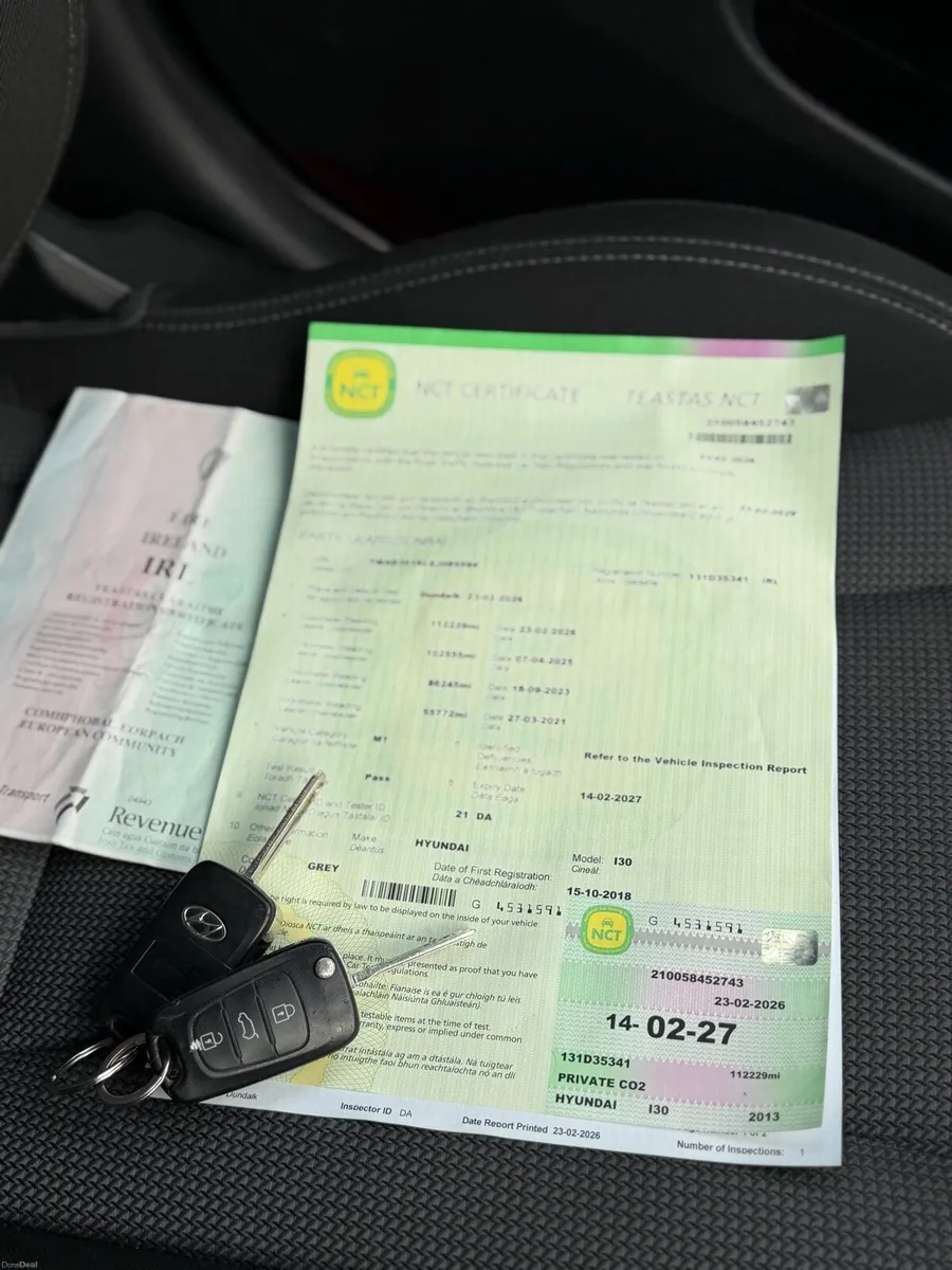 2013 Hyundai i30 1.4 petrol fresh nct 2/27 low mls - Image 3