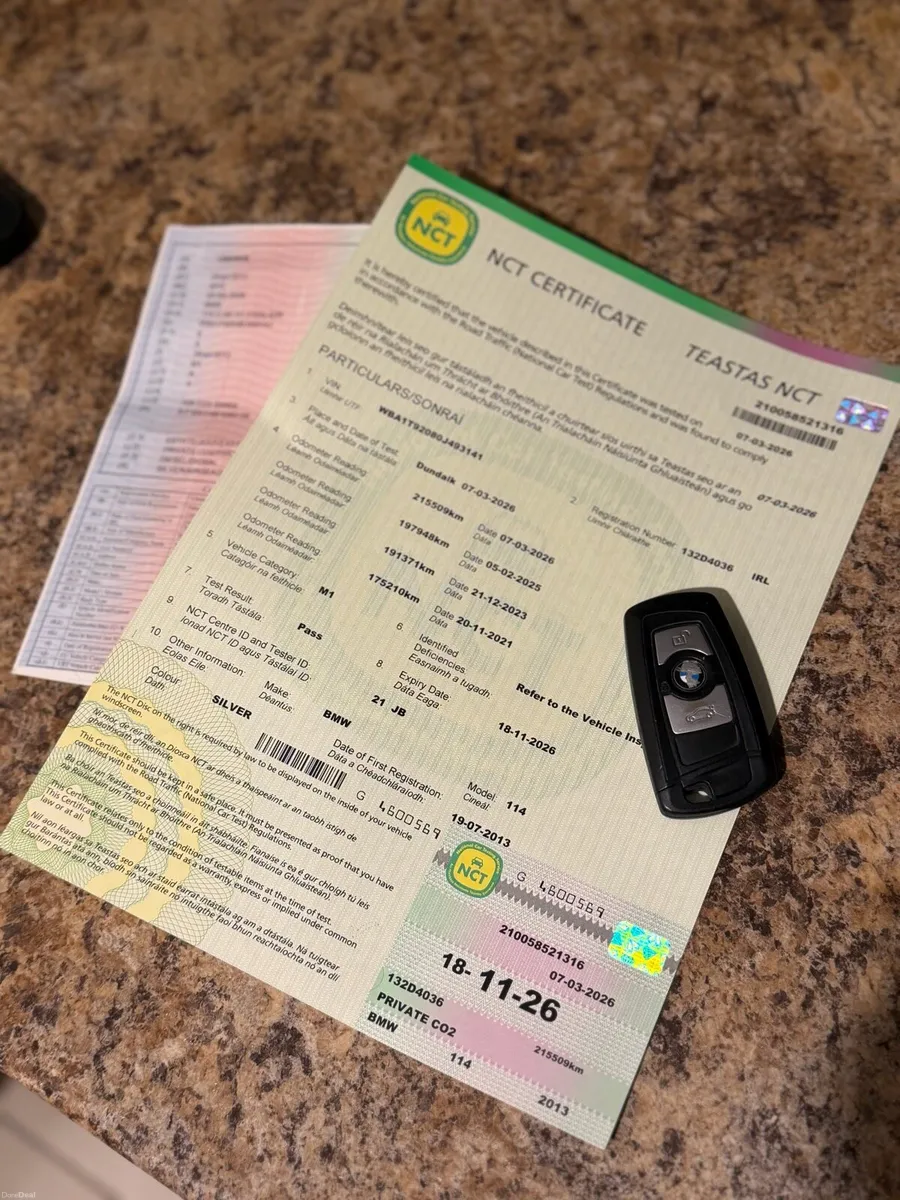 132 bmw 114D diesel low kms new nct 11/26 taxed - Image 3