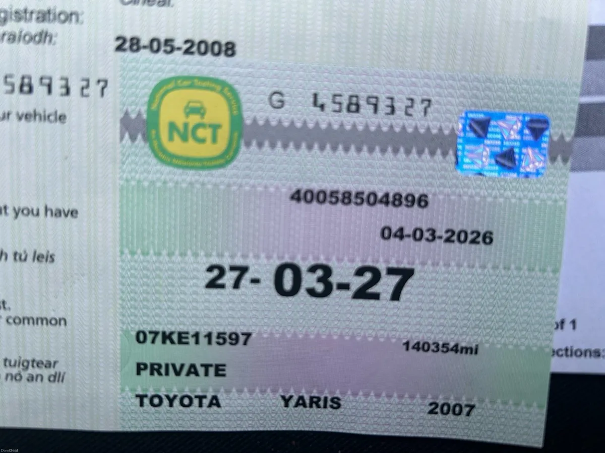 Toyota Yaris - NEW NCT TEST - Image 1