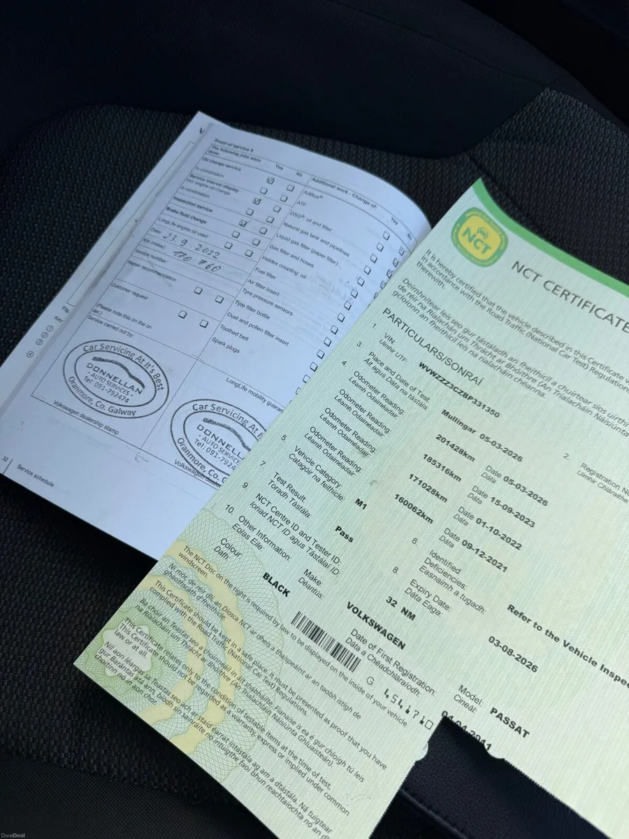 PRICE 4350// PASSAT B7 201000KM SERVICE HISTORY - Image 2