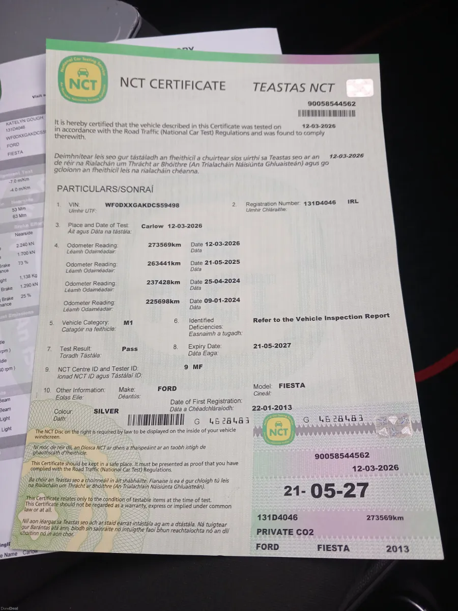 Ford Fiesta 2013 new nct long tax - Image 2