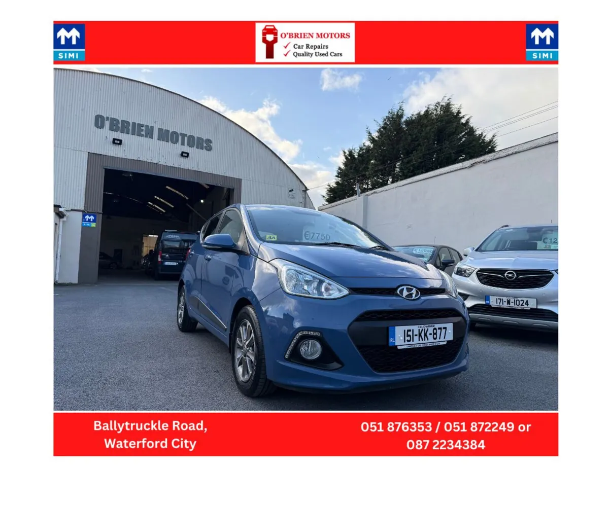 2015 Hyundai I10 Deluxe, Blue, 5 Door, Hatchback. - Image 1