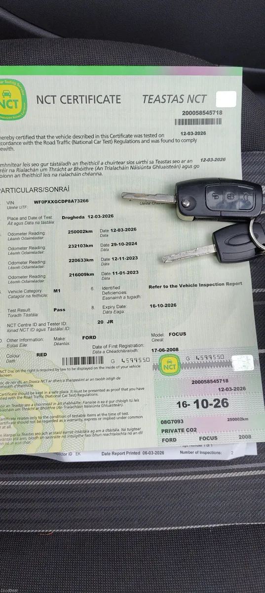 Ford Focus 2008 -SOLD AS SEEN (New NCT) - Image 2