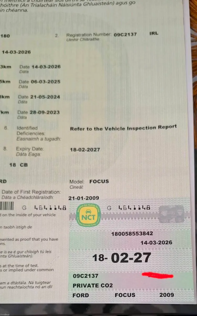 09 Ford  C-Max 1.6 petrol manual just Passed NCT - Image 2