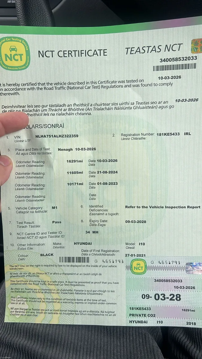 Hyundai i10 2018 1.0 Petrol Fresh Ncted and Taxes - Image 2