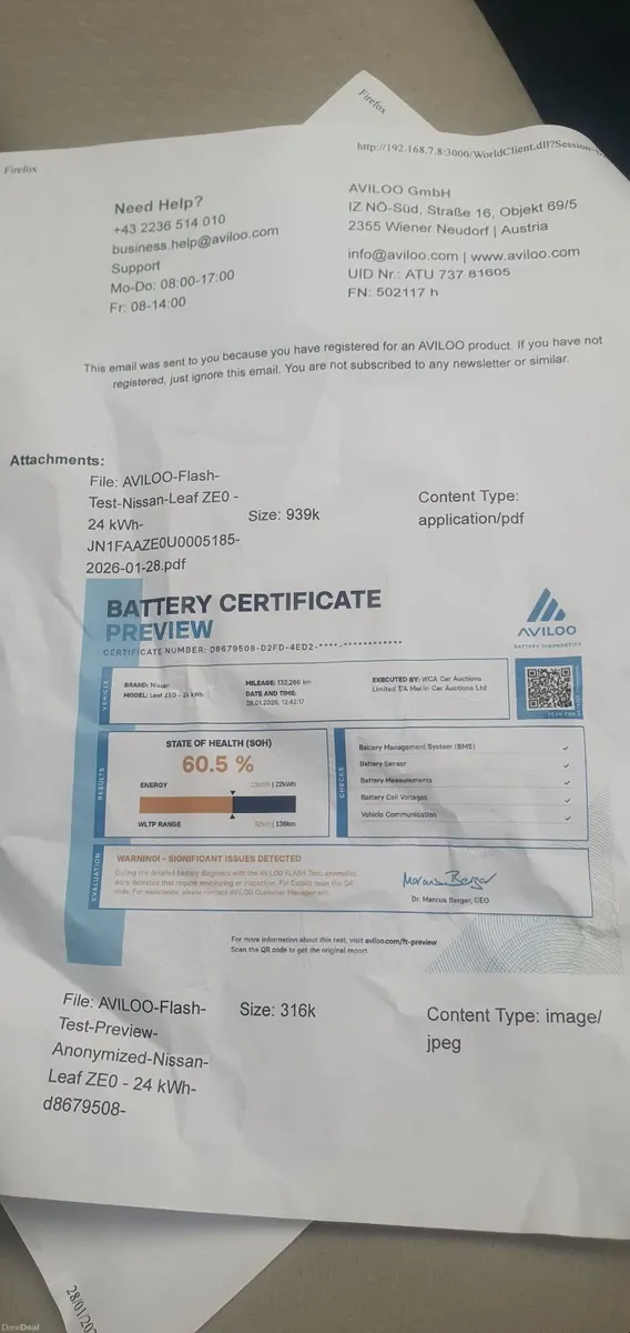 Nissan Leaf 2011 electric automatic Nctd - Image 3