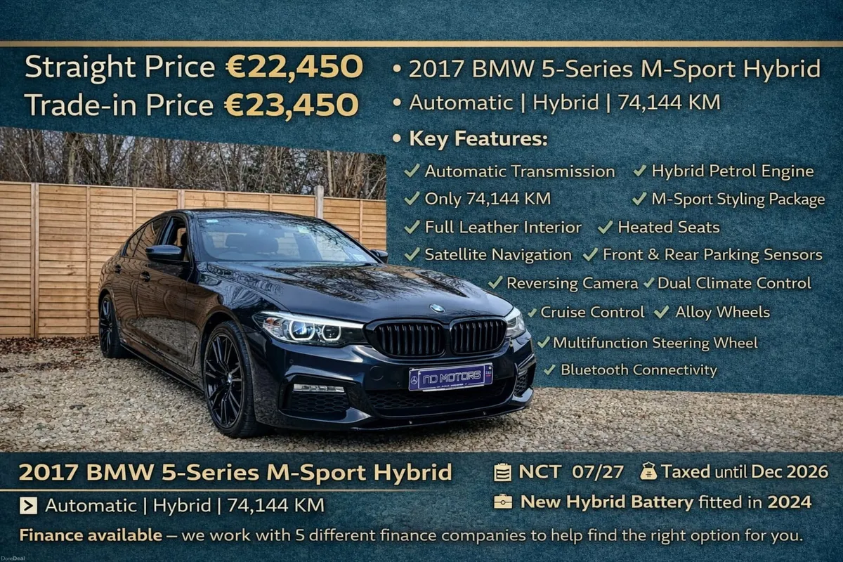 🆕️2017 BMW 5-Series 530e M Sport Auto🆕️ - Image 1