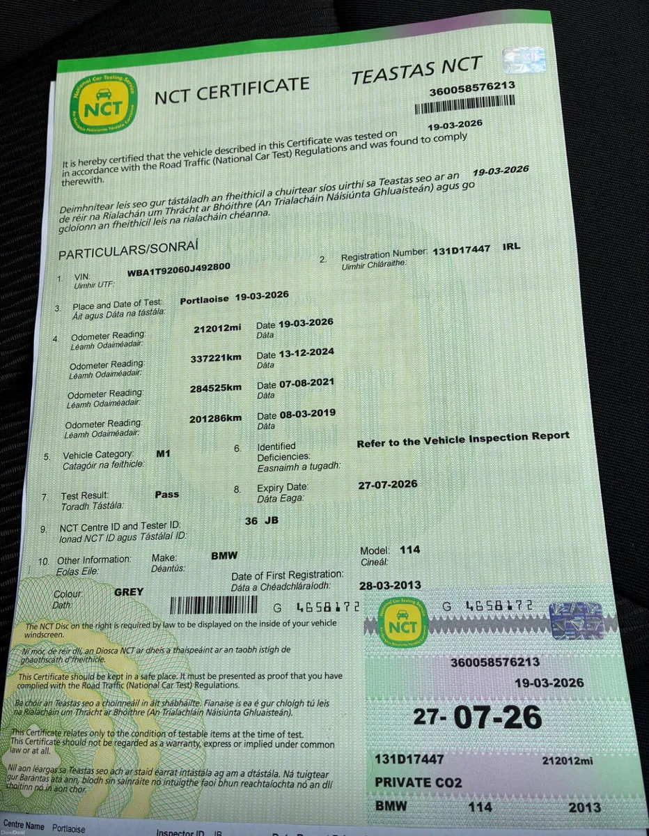 BMW 114D 1.6 Diesel 2013 new nct 8/26 tax 3/26 - Image 2