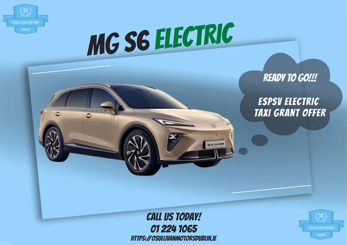 MG S6 EV /2026/AUTO/ESPSV TAXI GRANT OFFER - Image 1