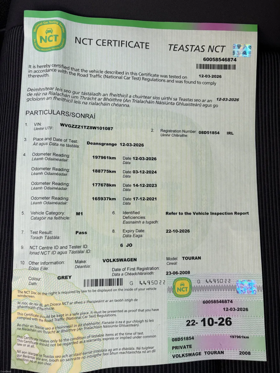 2008 Volkswagen Touran*FRESH NCT*Service* - Image 4