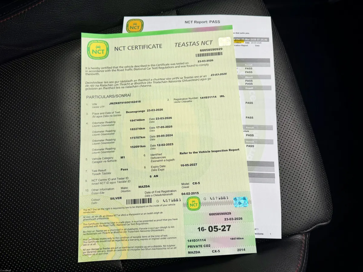 Mazda CX-5 | Leather | Sunroof | New NCT. - Image 4