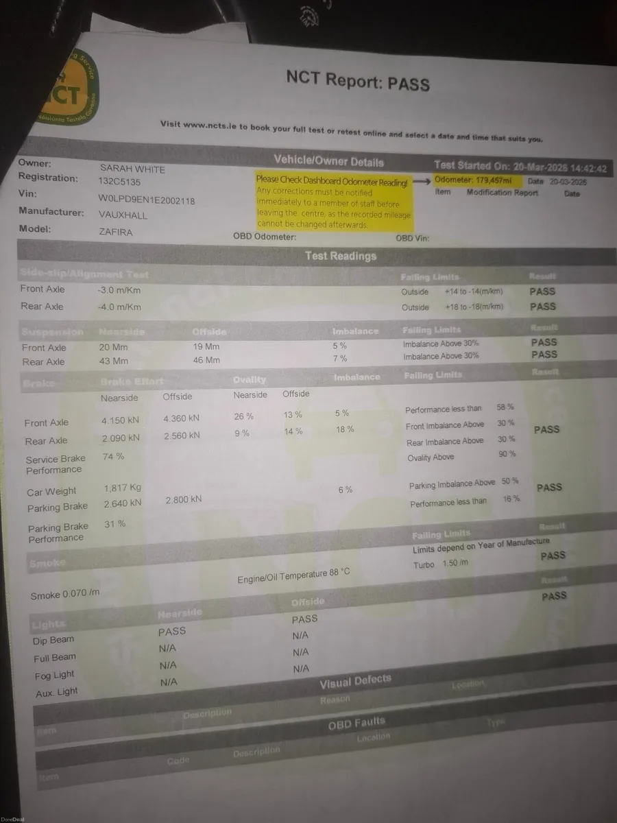 Vauxhall Zafira 2013 AUTOMATIC. - Image 3