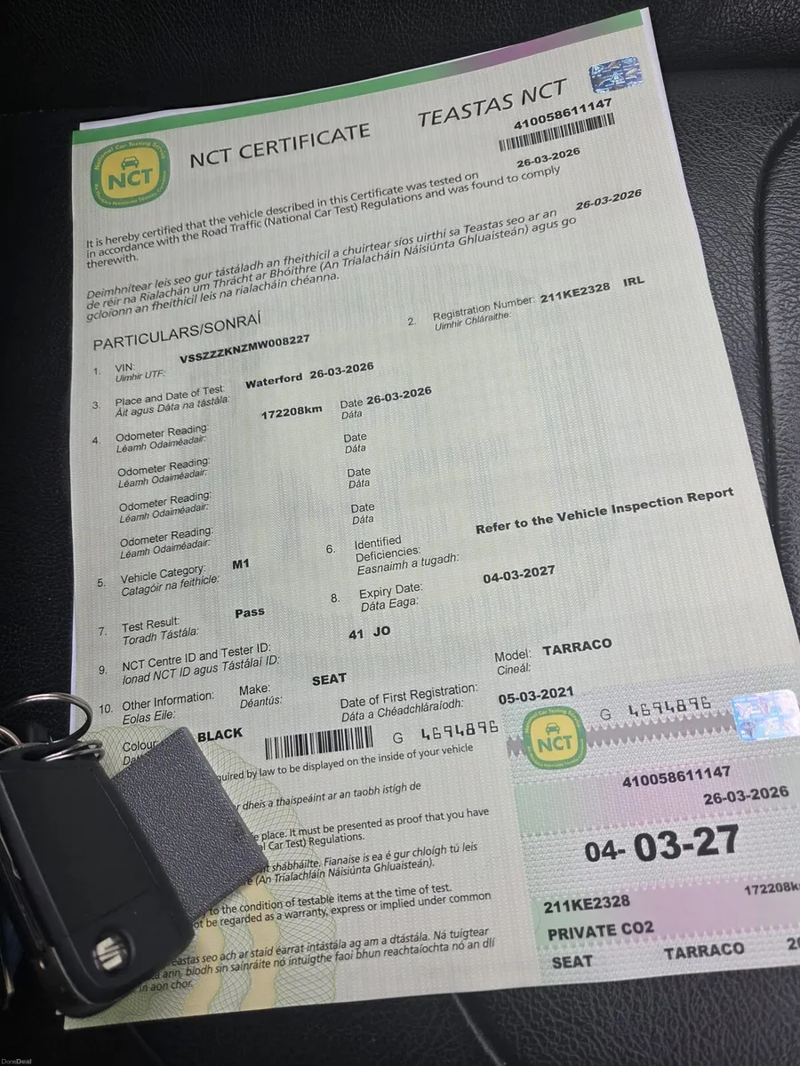 2021 SEAT TARRACO 7 SEATER, Recently TESTED - Image 2