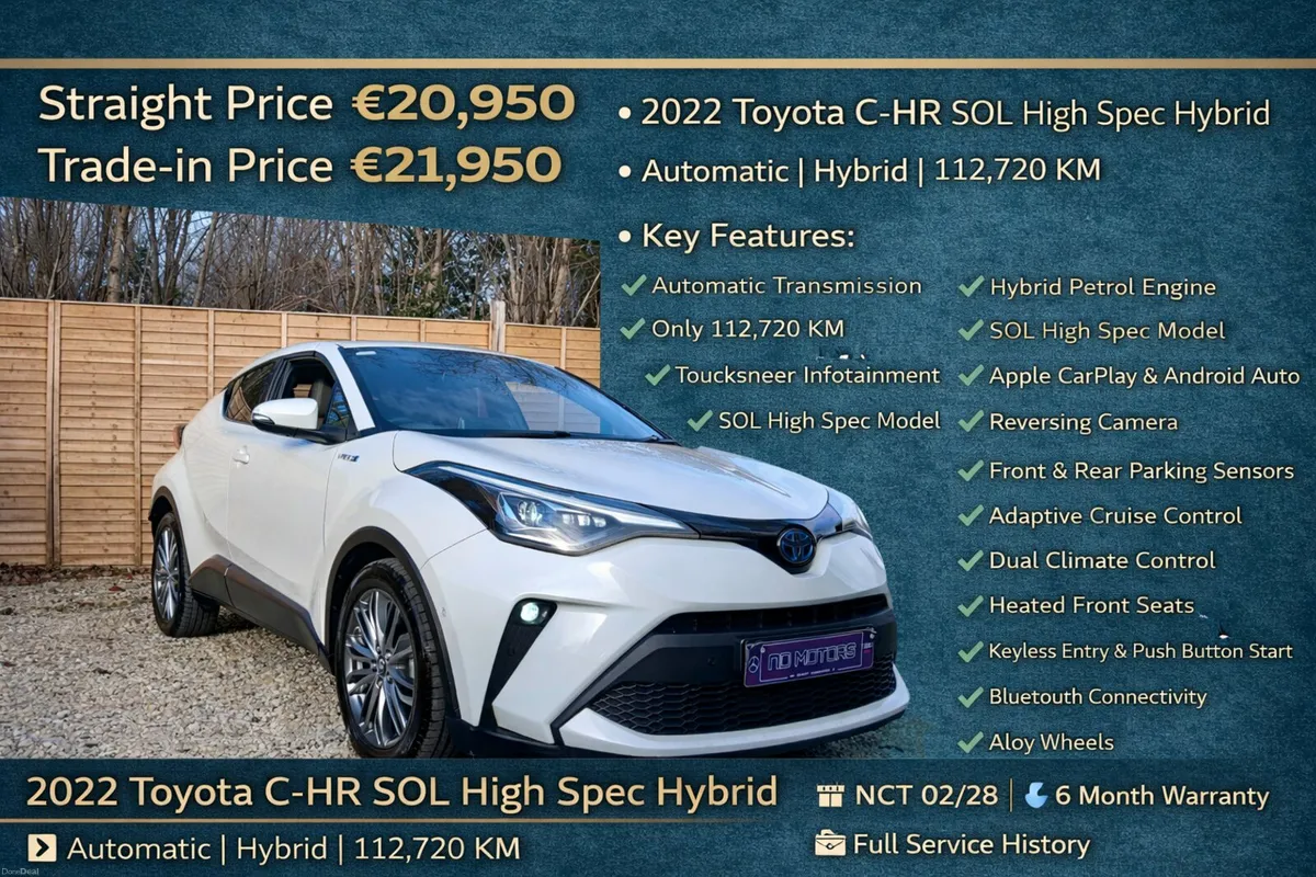 🆕️2022 Toyota C-HR 1.8 Hybrid SOL🆕️ - Image 1