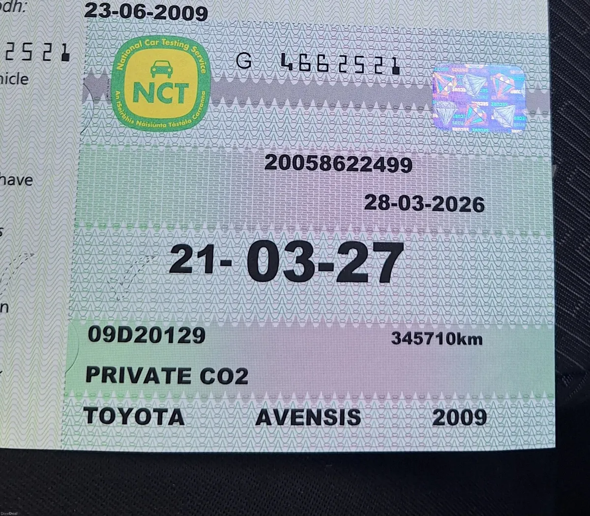 09 AVENSIS 1.6 NEW NCT - Image 2