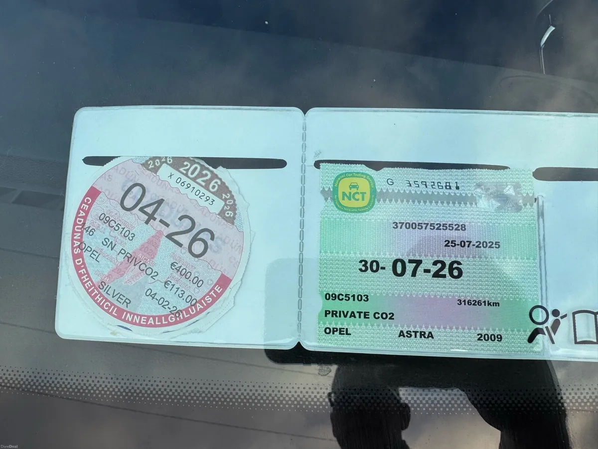 Opel Astra 2009, Great Condition, NCT & Taxed - Image 2