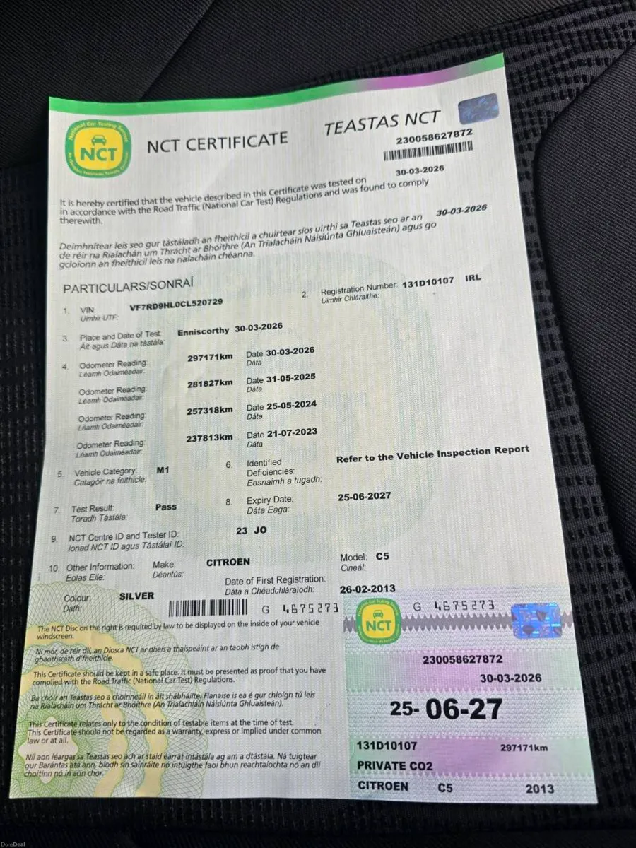 NCT 06/27 Citroen C5 1.6 Diesel - Image 1