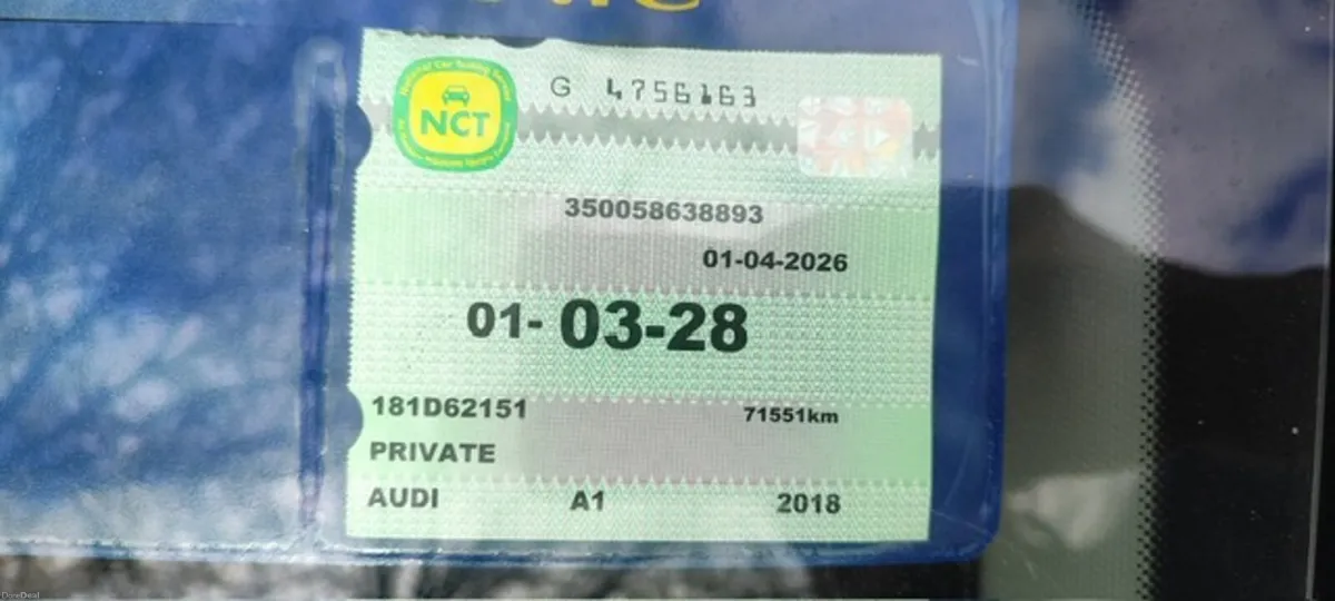 Audi A1 2018 AUTO NCT 2028 - Image 2