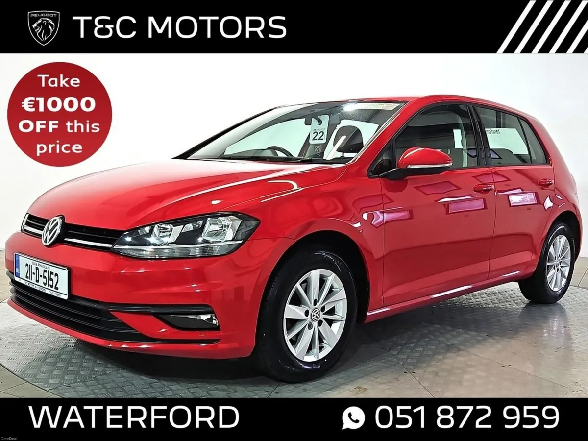 Volkswagen Golf 1.0 Petrol TL, Alloy Wheels, Bluet - Image 1