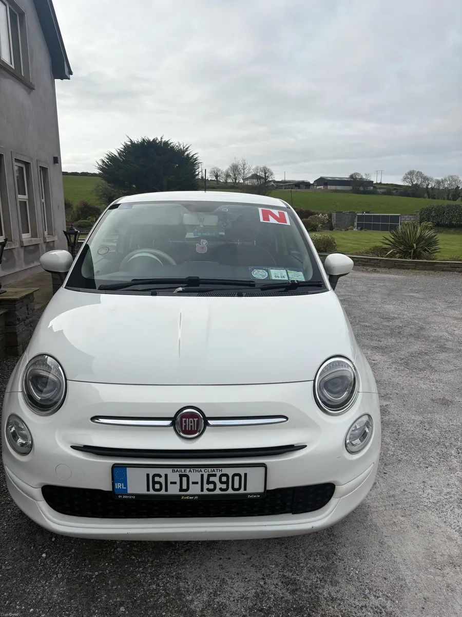 White Fiat 500.  New ntc 28/03/27 - Image 1