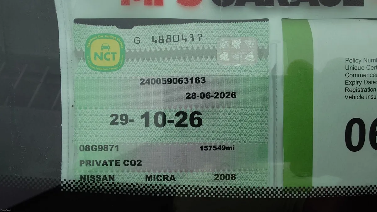 Nissan Micra 2008 with NCT - Image 2