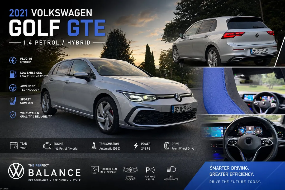 2021 Volkswagen Golf 1.4 GTE 245BHP Petrol/Hybrid - Image 1