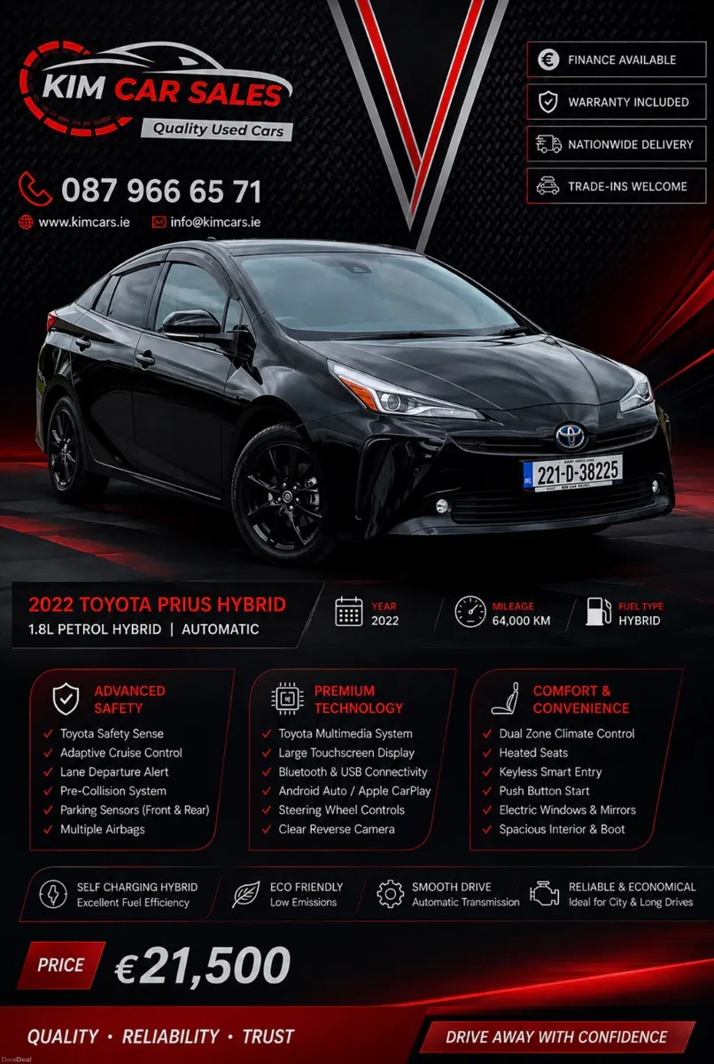 LUXURY TOYOTA PRIUS LEATHER & HEATED SEAT TOP SPEC - Image 1