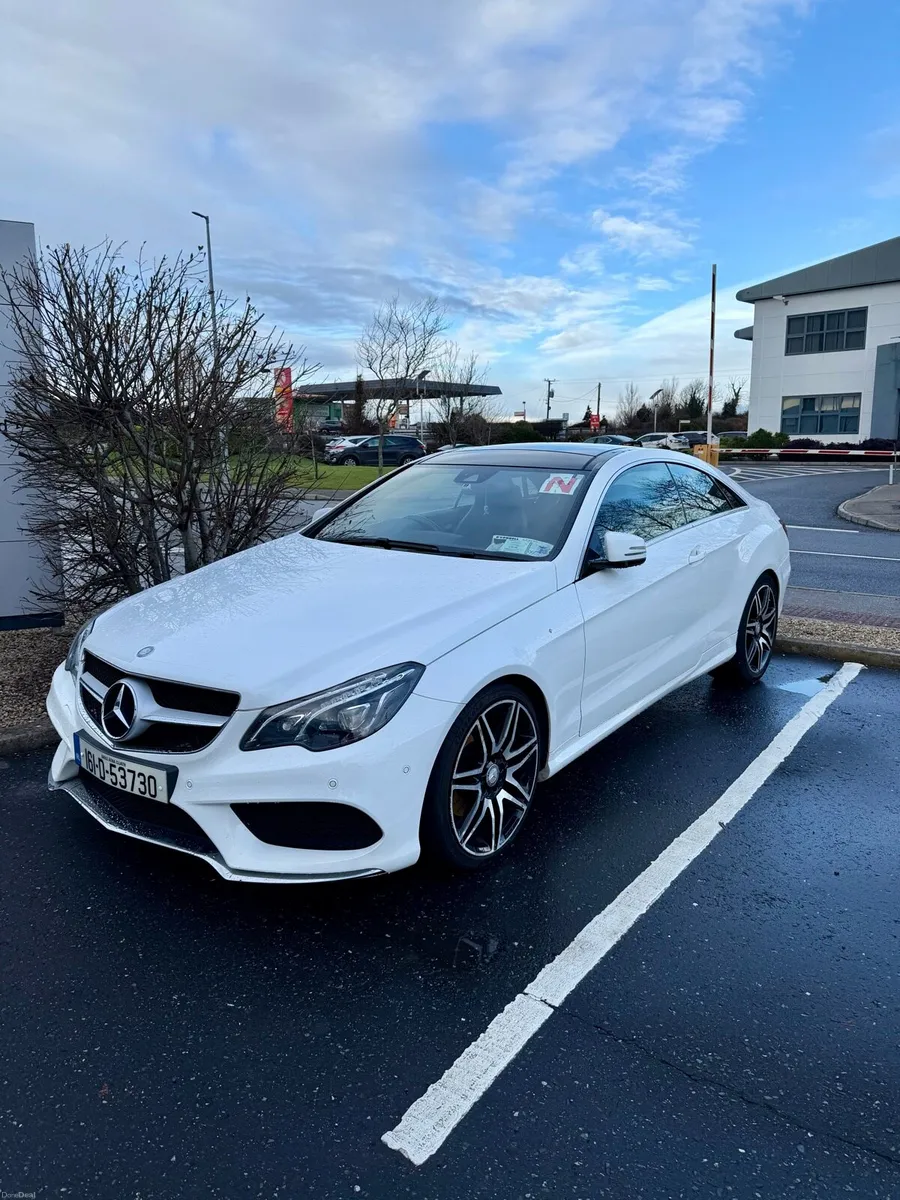 2016 Mercedes Benz E220D AMG Coupe - Sunroof-White - Image 3